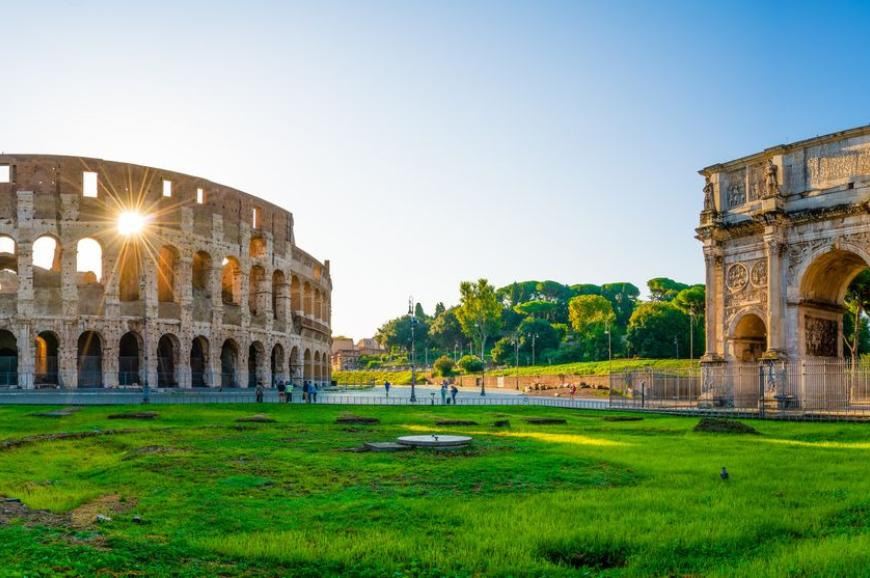 Séjour-scolaire-Italie-Rome-Colisée-et-Arc-de-Constantin